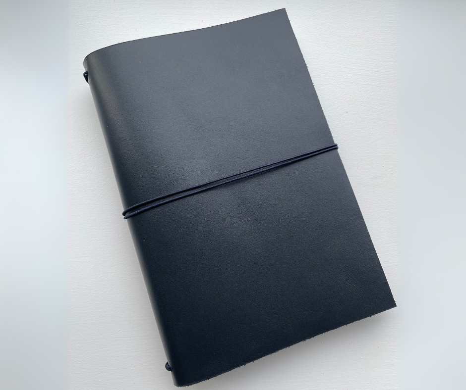 Heal Journal Navy Leather Cover